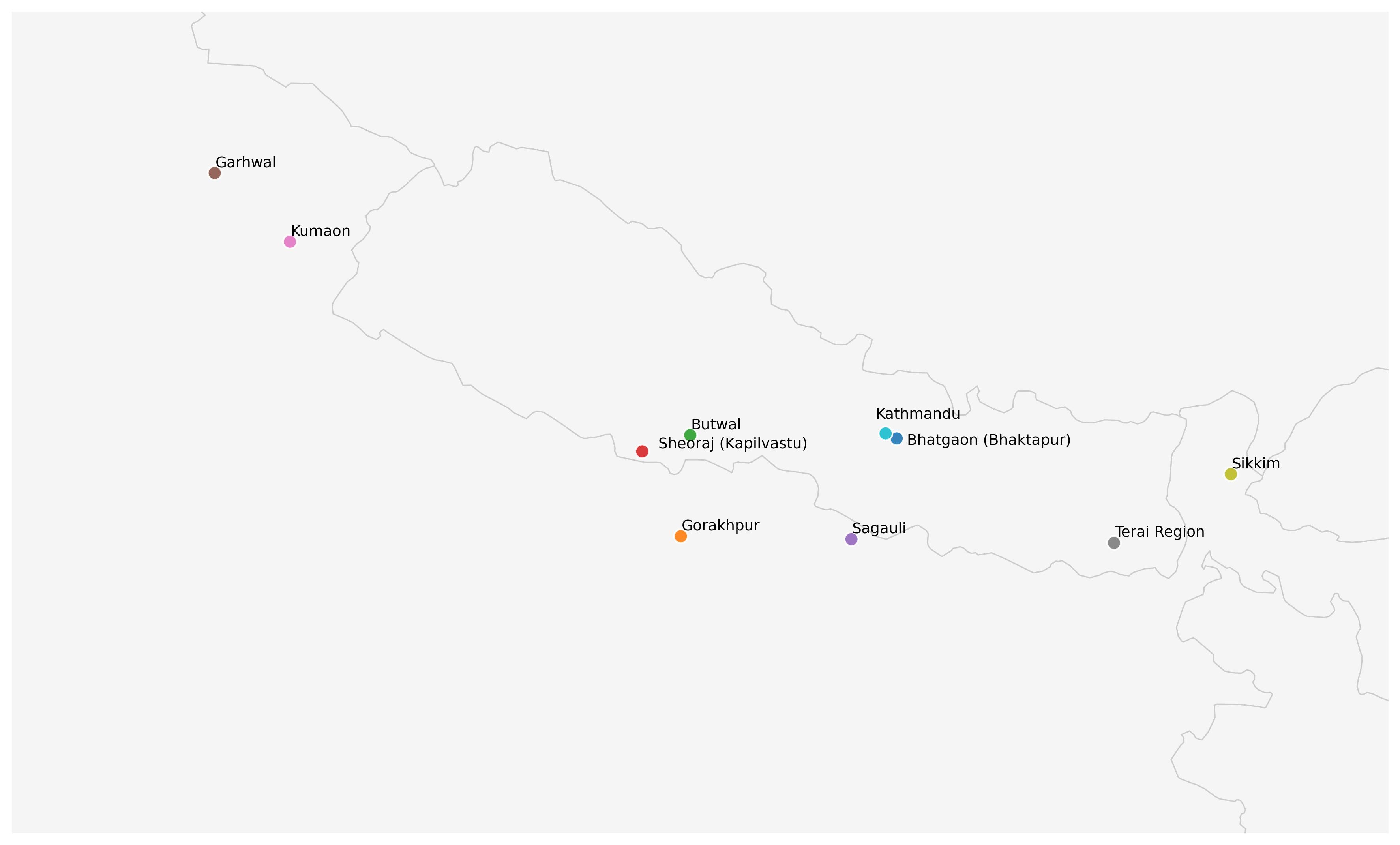 Important Places in Anglo Nepalese Relations.jpeg|Important Places in Anglo Nepalese Relations|500